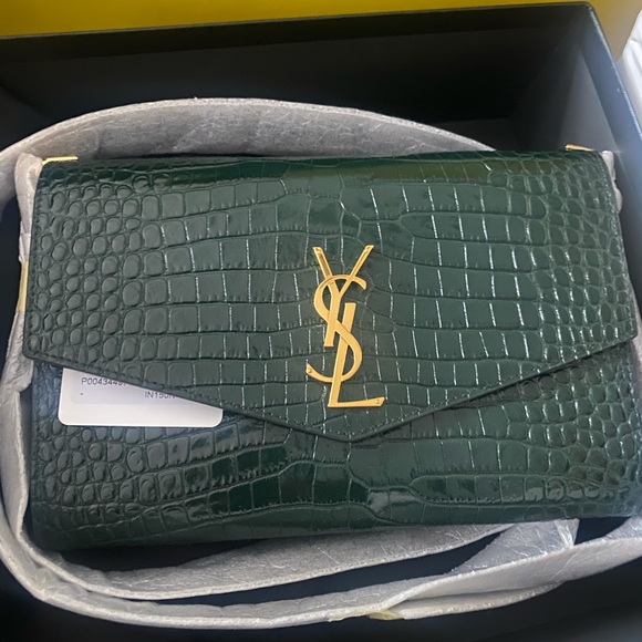 Green croc YSL bag (FIRST PIC IS WITHOUT FLASH)